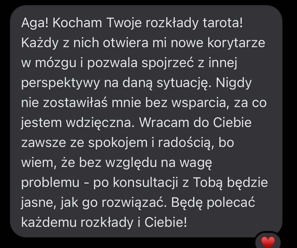Opinia klientki o odczycie Tarota